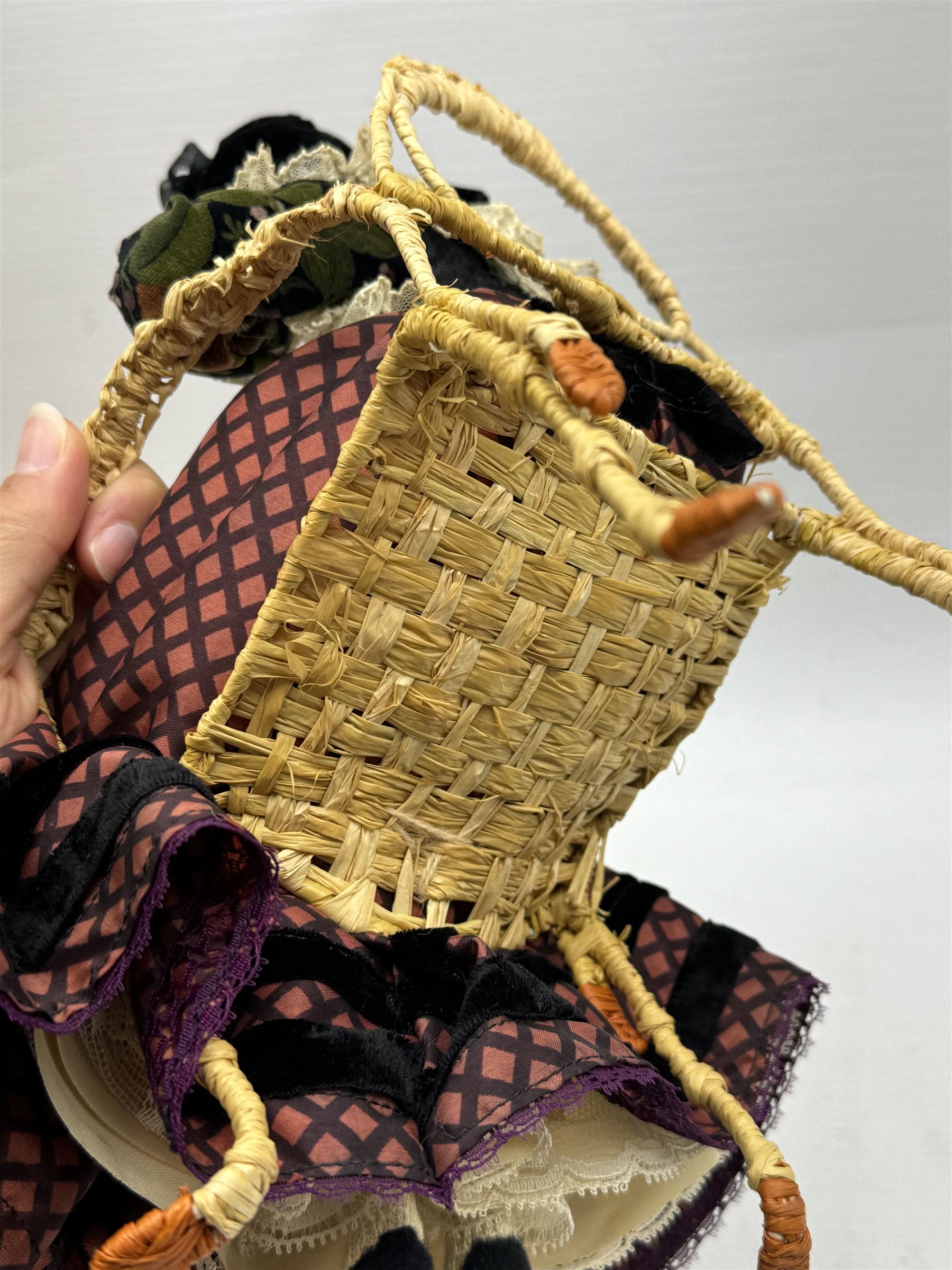 Anna Meszaros (Hungarian 1905-1998): 'My Great Granny', handmade needlework figurine, together with small plaster cast of a young boy by the same artist, granny H30cm
Auctioneer's Note: Anna Meszaros came to England from her native Hungary in 1959 to marry an English businessman she met while demonstrating her art at the 1958 Brussels Exhibition. Shortly before she left for England she was awarded the title of Folk Artist Master by the Hungarian Government. Anna was a gifted painter of mainly portraits and sculptress before starting to make her figurines which are completely hand made and unique, each with a character and expression of its own. The hands, feet and face are sculptured by layering the material and pulling the features into place with needle and thread. She died in Hull in 1998