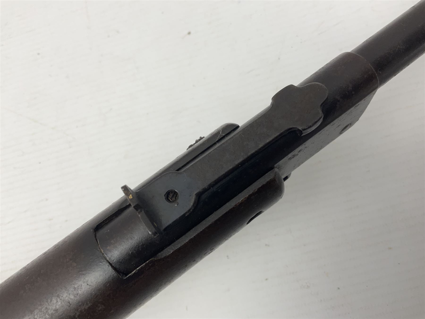 Early 20th  century Diana .177 air rifle with break-barrel action and adjustable trigger, no visible number, L108cm overall  NB: AGE RESTRICTIONS APPLY TO THE PURCHASE OF AIR WEAPONS.