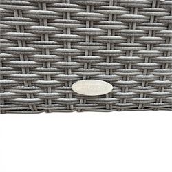 Jutlandia - Rattan garden furniture set with cushions, corner sofa, rectangular glass top table, side table, and two armchairs