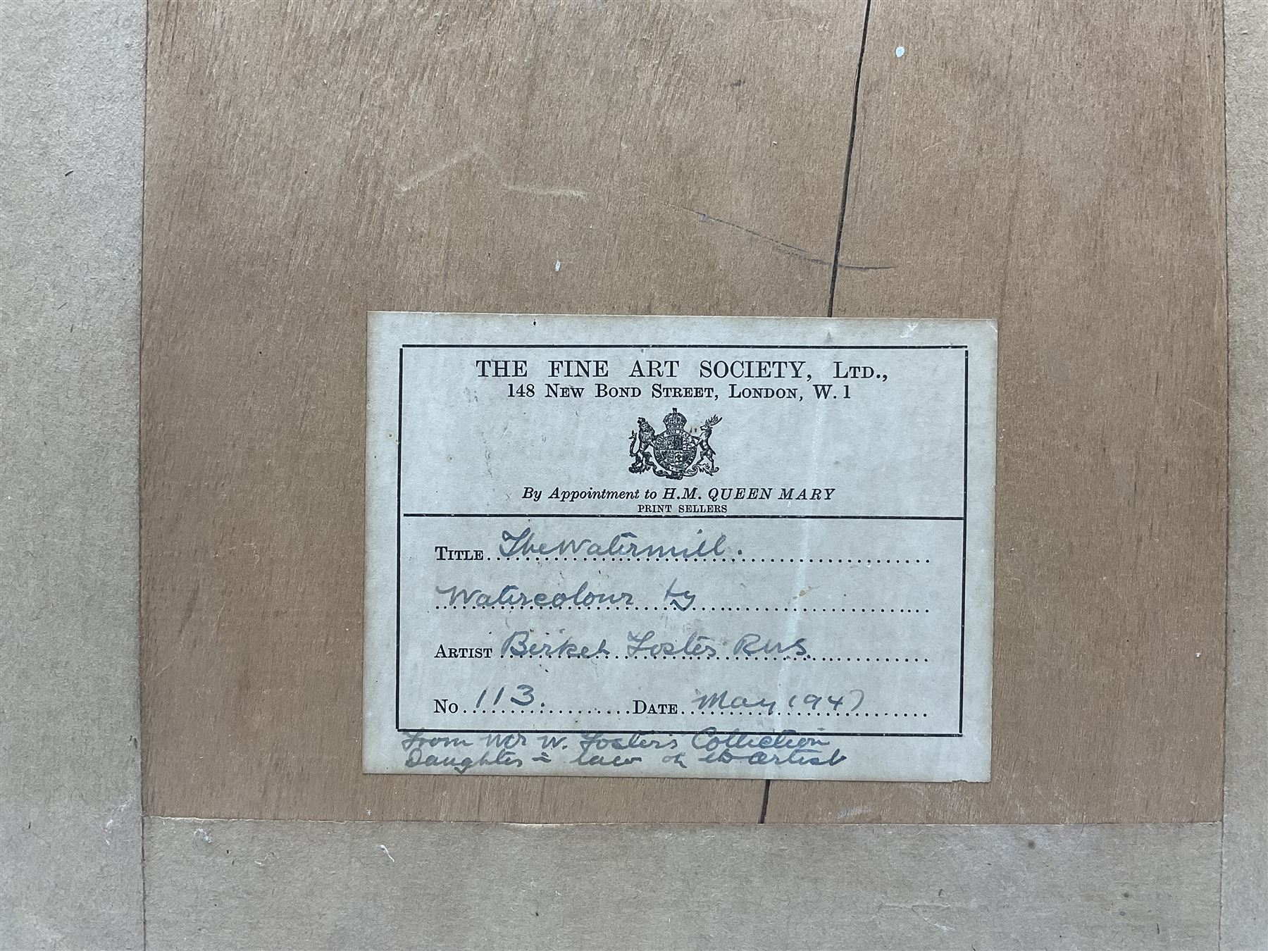 Myles Birket Foster RWS (British 1825-1899): 'The Watermill', gouache unsigned, titled on label verso, 6.5cm x 8.5cm
Provenance: Exh. The Fine Art Society 1947, label verso