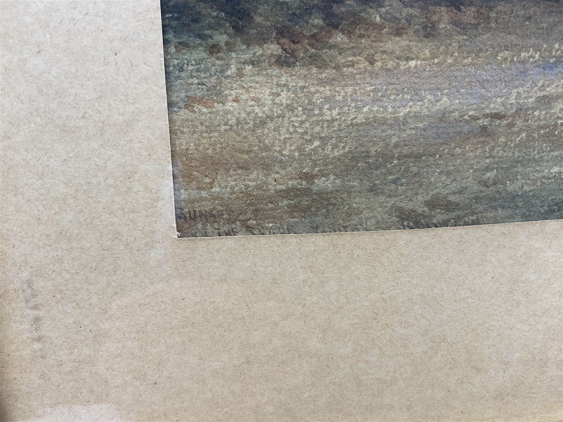 John Francis Branegan (British 1843-1909): 'Sunset on the Scaur - Whitby' watercolour signed and titled 25cm x 45cm