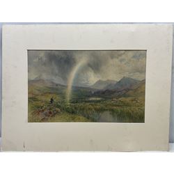John Adam Plimmer Houston RSA RI (Scottish 1812-1884): Rainbow 'Near Old Skye' Scotland, watercolour signed, titled verso 26cm x 43cm 