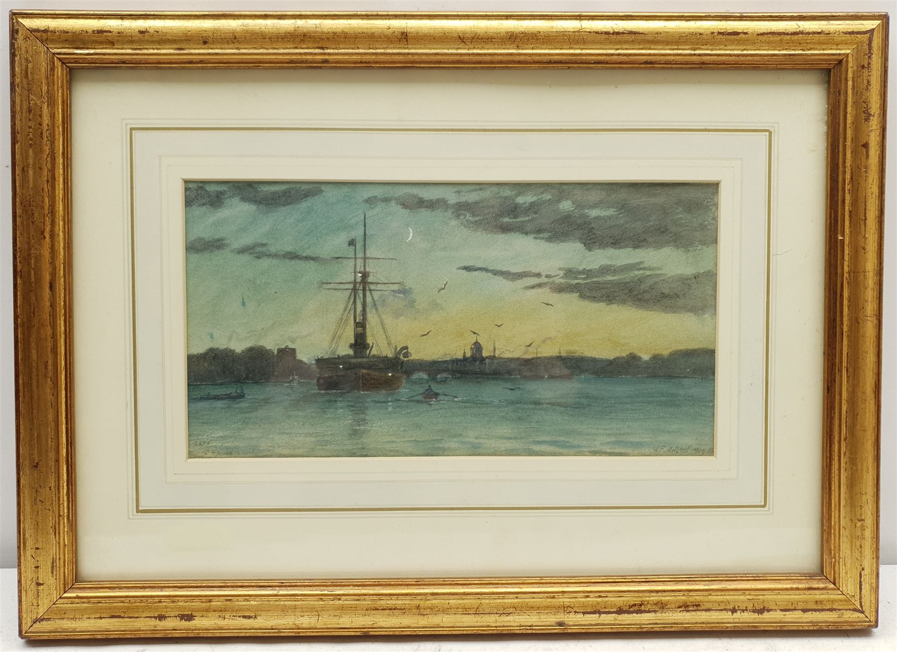 After William Frederick Mitchell (British 1845-1914): 'St Paul's London', watercolour bears signature title and date May '08, 15cm x 30cm