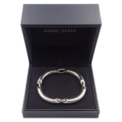 Georg Jensen Hans Hansen heavy silver link bracelet, 1996 London Import mark, boxed  