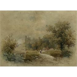 Stephen J Bowers (British fl.1874-1891): Windsor Castle Vignette, watercolour signed 22cm x 31cm