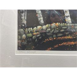 Tracy Savage (Scarborough 1963-): 'Autumn Walk', limited edition print signed titled and numbered 22/295 in pencil, 42cm x 64cm 