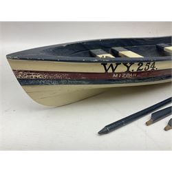 Wooden model of the Whitby coble boat WY254 'Mizpah' L48cm