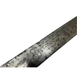 North African Taureg Takouba sword, in leather scabbard, blade length 84cm