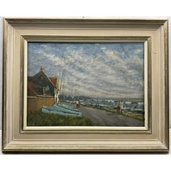 William Burns (British 1923-2010): 'Harbour View', oil on canvas laid on to board signed, titled verso 39cm x 54cm 
Provenance: direct from the artist's family