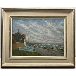 William Burns (British 1923-2010): 'Harbour View', oil on canvas laid on to board signed, titled verso 39cm x 54cm 
Provenance: direct from the artist's family