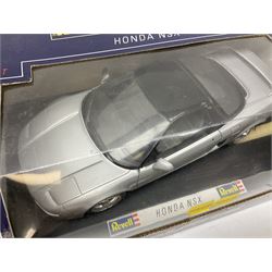 Revell - seven 1:18 scale die-cast models comprising '55 Ford Thunderbird; '56 Thunderbird 'Pink Dream'; '69 Corvette Convertible; 1965 Ford Mustang Convertible; Honda NSX; Pininfarina Mythos; and BMW Isetta 250; all boxed (7)