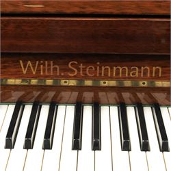 Wilh. Steinmann - 20th century East German mahogany veneered upright piano, together with matching stool