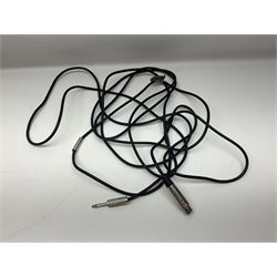 Shure SM58 Dynamic microphone; in original bag with paperwork; Shure Prologue 10H-LC Dynamic microphone; boxed; each with cable and tubular chrome adjustable stand (4)