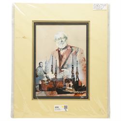 Neil Pinkett (British 1958-): Kirchwerder, gouache inscribed verso 34cm x 24cm (unframed)