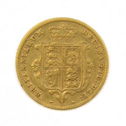 Queen Victoria 1866 gold half sovereign coin