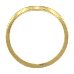 18ct gold channel set diamond wishbone ring