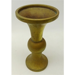  Early 20th century Chinese bronze Gu vase, H26cm   