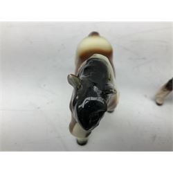 Seven Beswick figures of horses, including Connemara pony in grey no.1641, Arab in bay no.1265, large foal in grey no.947 etc, together with a Goebel figure of a horse (8)