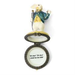 Collection of two gilt wooden wall brackets, tin money box, georgian snuff box, faux-tortoiseshell coin purse, umbra giraffe ring holder, white rabbit porcelain trinket box, opera glasses etc