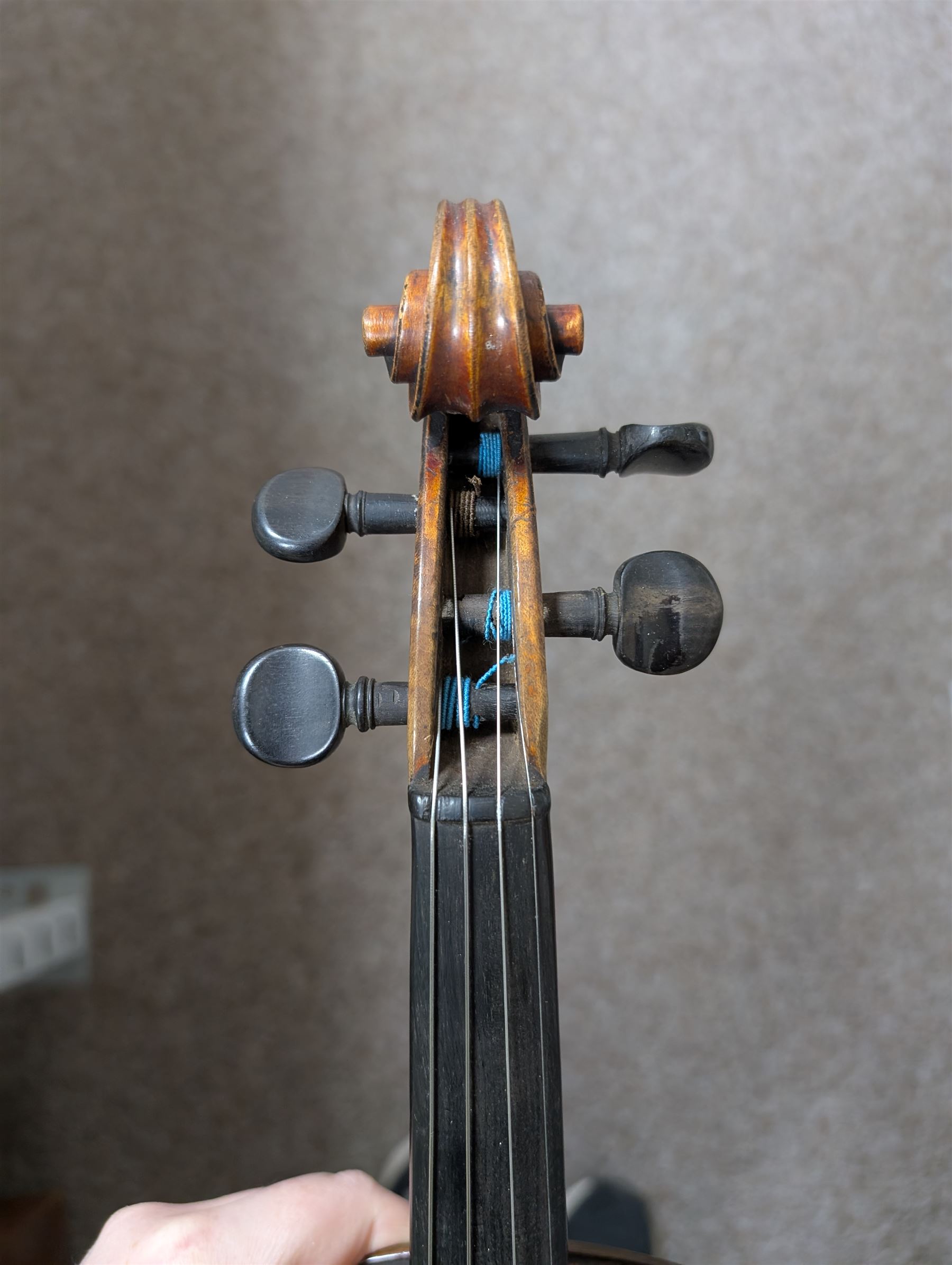 Violin and bow in fitted case