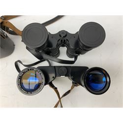 Six cased pairs of binoculars, to include Mirador 10x40, Chinon Countryman 7x35, Yashica 10x50, Yashica 8x40 etc