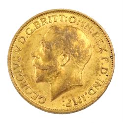 King George V 1912 gold full sovereign c