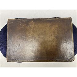 William Borlase; Observations on the Antiquities Historical and Monumental of the County of Cornwall, 1754, printed by W. Jackson, High Street, Oxford, leather bound iwth gilt detailing and lettering to spine