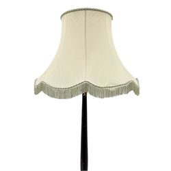 Early 20th century Chinoiserie lacquered standard lamp, with shade; and matching table lamp 