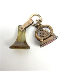 Masonic fob seal and another on spring catch loop