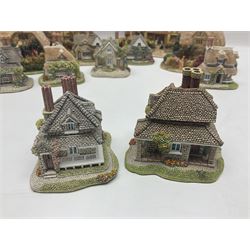 Twelve Lilliput Lanes, including the full Helen Allingham Collection, Chalfont St  Giles, Midhurst, Great Wishford and Witley and from the Blaise Hamlet Classics Collection, Circular Cottage, Dial Cottage, Double Cottage etc, all with original boxes 