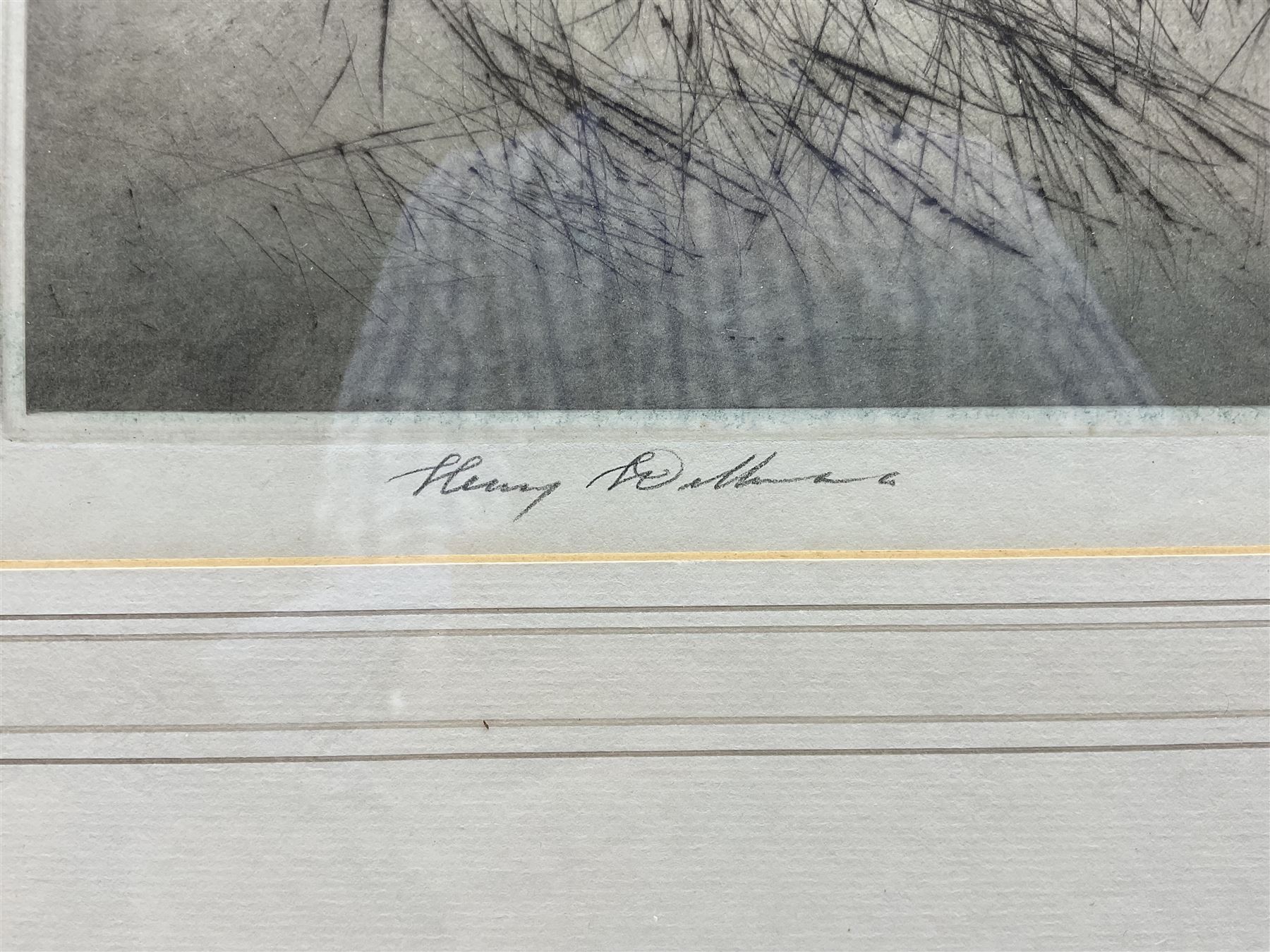 Henry Wilkinson (British 1921-2011): 'Yellow Labrador', coloured drypoint etching signed and numbered 54/150 in pencil 25cm x 34cm