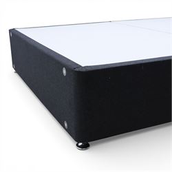 Sealy - Kingsize divan bed and mattress, split grey divan base, Sealy 'Cunarder Supreme' mattress 