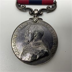 George V WW1 Distinguished Conduct Medal re-named to 1336 Sjt. D.R. Baxter R.F.C. with ribbon