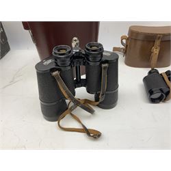 Three pairs of Carl Zeiss Jena binoculars, Silvarem 6x30 and two pairs of Jenoptem 10x50W, all cased (3)