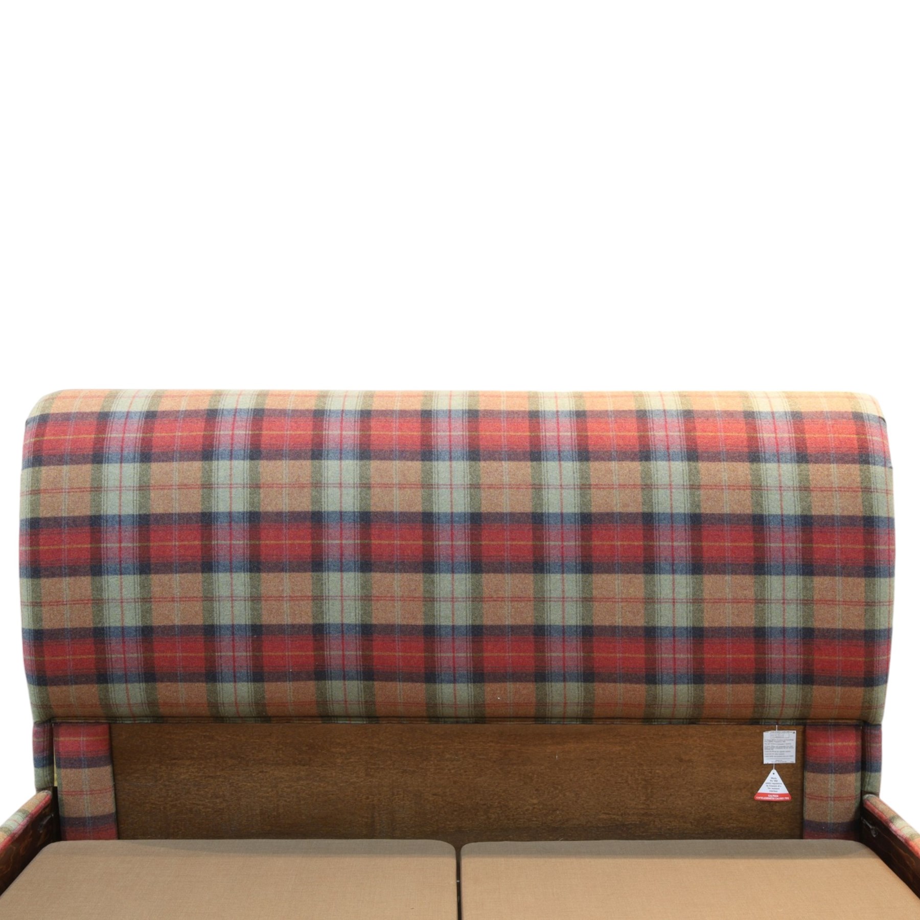 And So To Bed - 'Bonaparte' emperor bed upholstered in tartan fabric