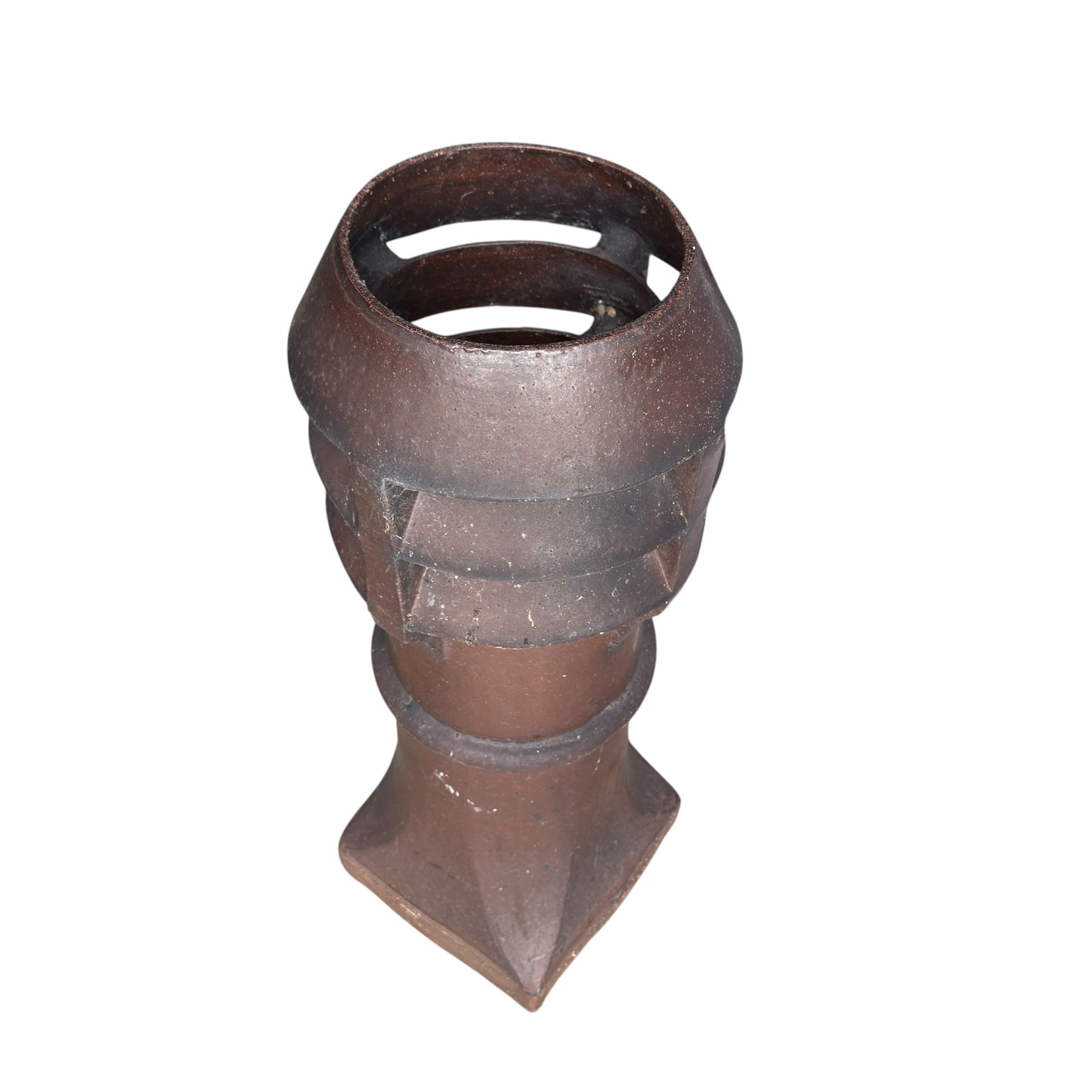  Terracotta chimney pot along with green painted outdoor lamp