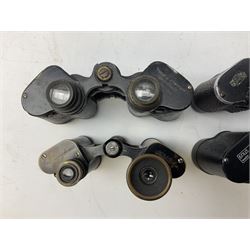 Quantity of binoculars for spares and repair, to include Cogswell & Harrison Primic 8x30, Prinz 8x30, Telstar 35x60, Zeiss Wetzland 8x40 etc