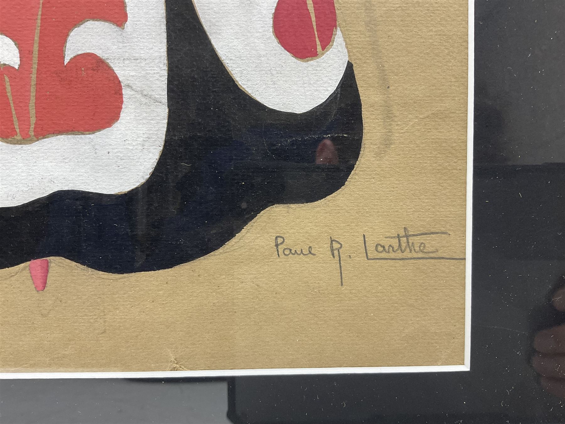 Paul Raoul Larthe (French 1909-1988): Flamenco Dancer, gouache signed 40cm x 25cm