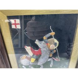 Stumpwork Embroidery of St George Slaying the Dragon 15cm x 13cm