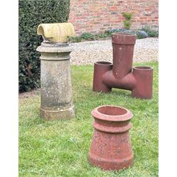 Group of three 19th century chimney pots (3) 