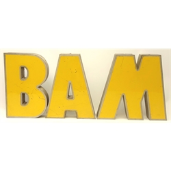  Three vintage aluminium shop display letters B A & M, all H41cm (3)  