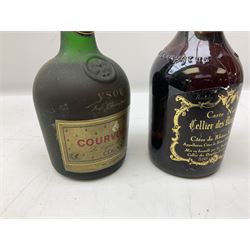 Mixed alcohol including, Carte Noire Cellien des Dauphins 1990 red wine, 75cl 13.5% vol, Dujardin Golden Keys blended grape brandy, contents and unknown proof, Special Reserve fine Scotch whisky, 1l, 43% vol and two others of various contents and proof 