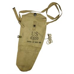 WW2 US gas mask bag cover, marked Training Gas Mask M1A1, probably D-Day/Normandy period 1944