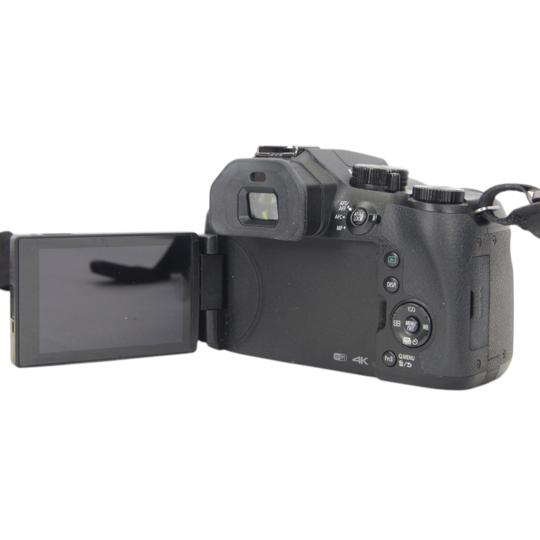 Panasonic Lumix DMC-FZ330 DSLR camera body with a Leica DC Vario-Elamrit 1:2.8/4.5-108 ASPH lens, with lens cap, hood and carry strap, in Lowepro carrycase 