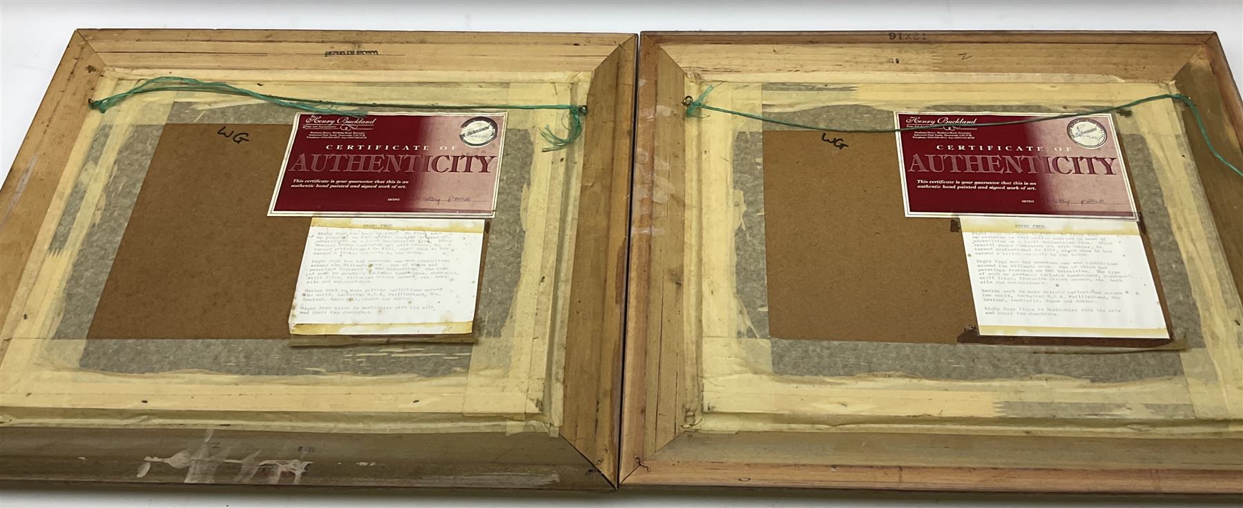 Digby Page (British 1945-): Winter Countryside Landscapes, pair watercolours signed 9cm x 20cm (2)