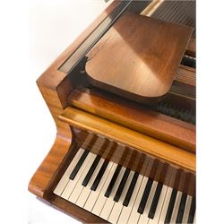 Pohlmann sapele mahogany cased baby grand piano, with duet stool