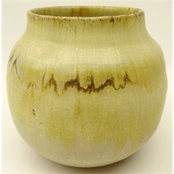  Studio pottery drip glaze vase signed C. Sheehan, H14cm   