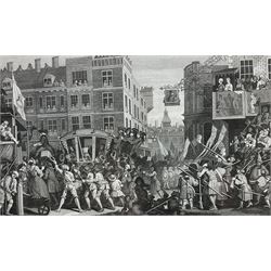 William Hogarth (British 1697-1764): 'The Industrious Prentice Lord Mayor of London' Plate 12 from the Industry and Idleness series, engraving pub. c.1802, certificate of authenticity verso 28cm x 41cm
