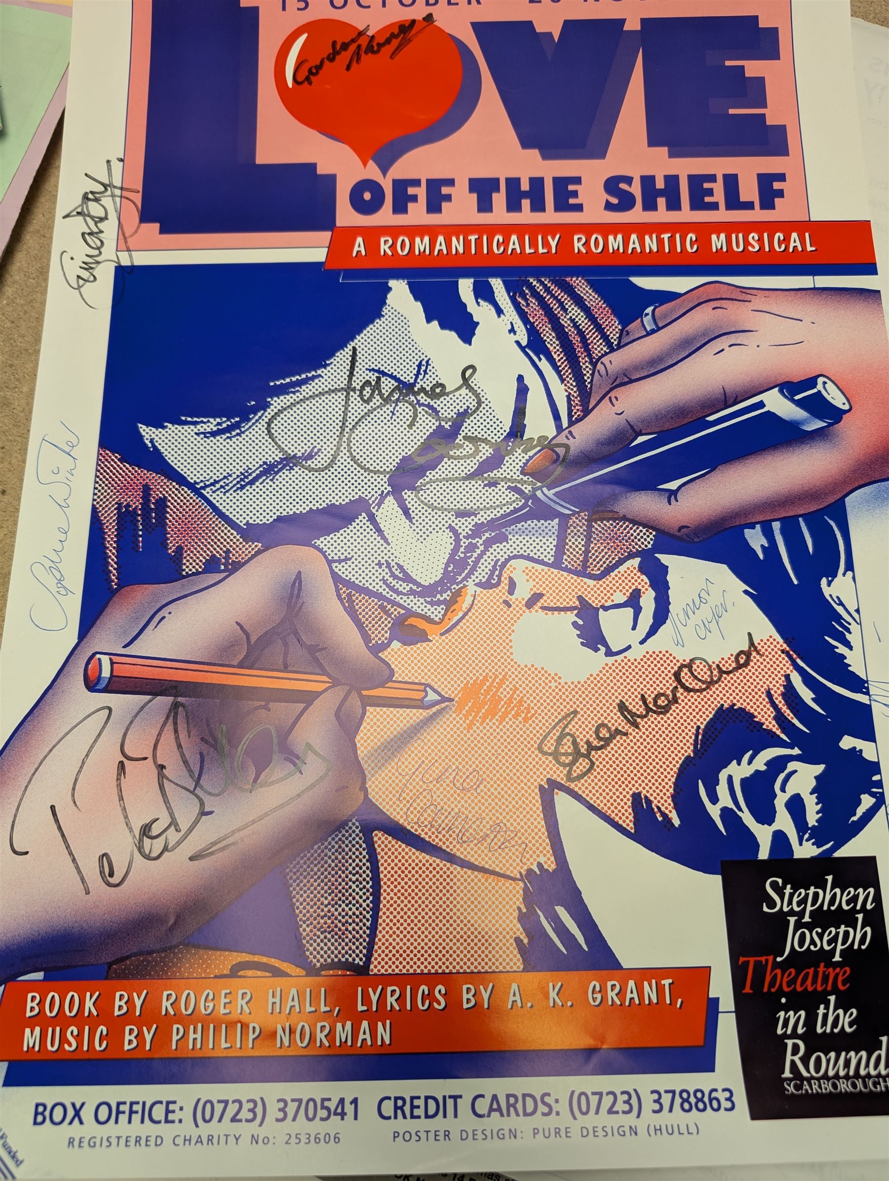 Approximately 50 Stephen Joseph Theatre posters, including several signed examples with signatures of Alan Ayckbourn and cast members, together with theatre programmes and other ephemera