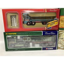 Corgi - fourteen 1:50 scale models comprising three Vintage Glory of Steam models CC20201, 80001 and 80206; three Building Britain models 11801, 12302 and 13904; three Guinness models 15007, 21101, 22302; and five further models CC14121, CC10503, CC12008, 25401 and 97180; all boxed (14) 